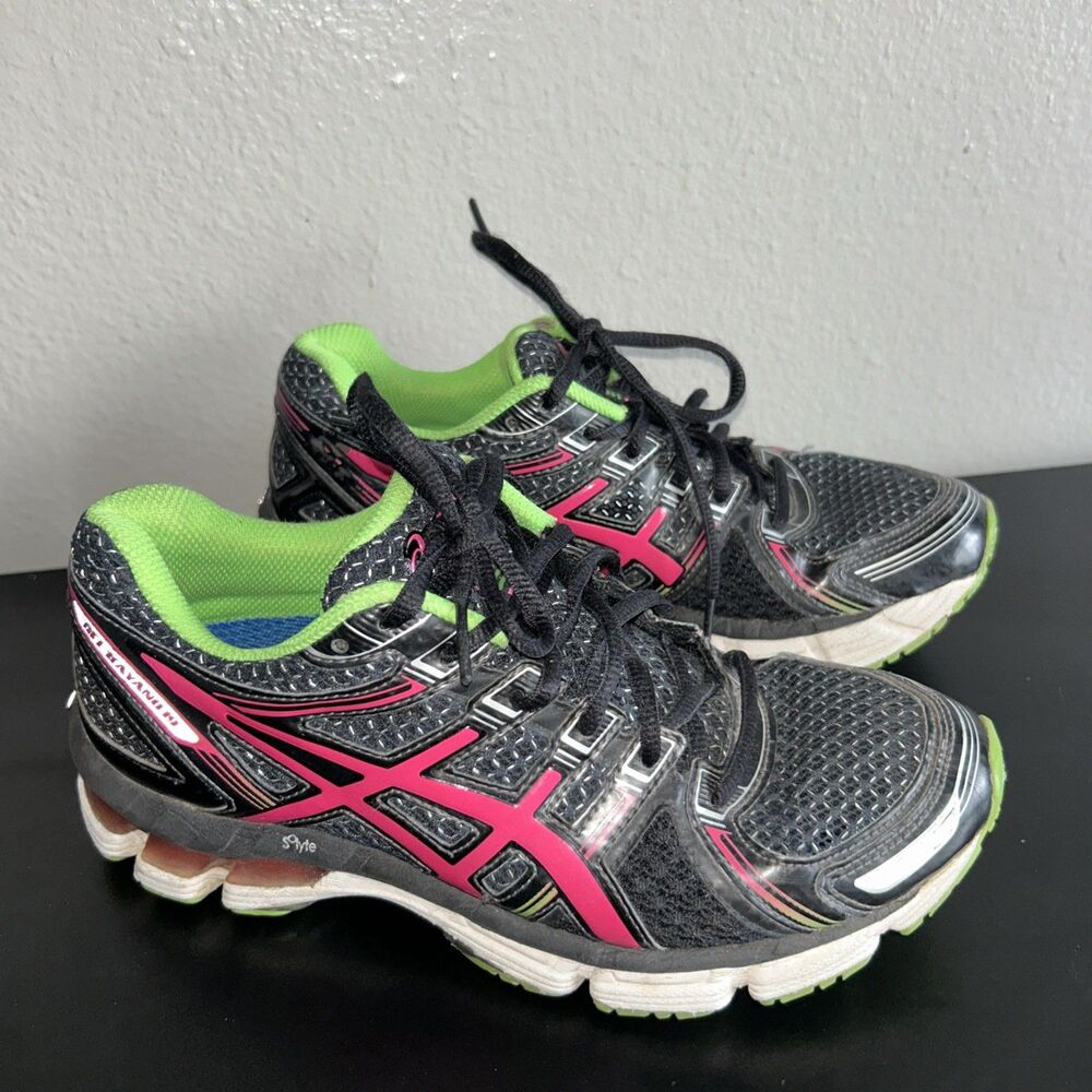 Asics Gel Kayano 19 Women's Running Shoes Size 9.5 Black Pink
